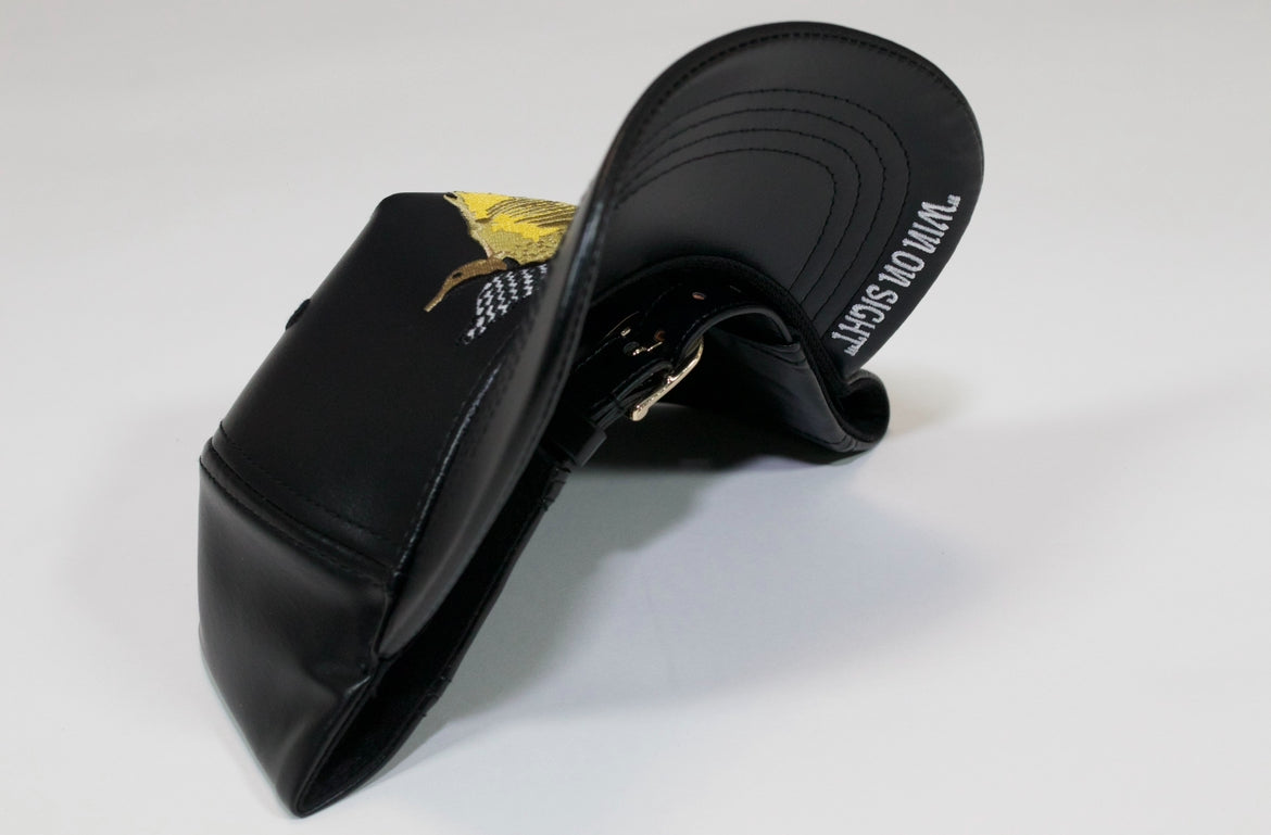 Winners "WIN ON SIGHT" Black Leather Strapback